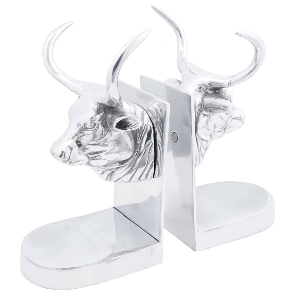 Bookends 2 pcs Silver 17 x 15 x 27 cm Aluminium