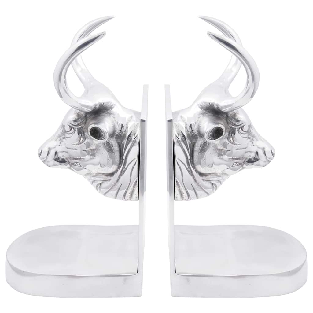 Bookends 2 pcs Silver 17 x 15 x 27 cm Aluminium