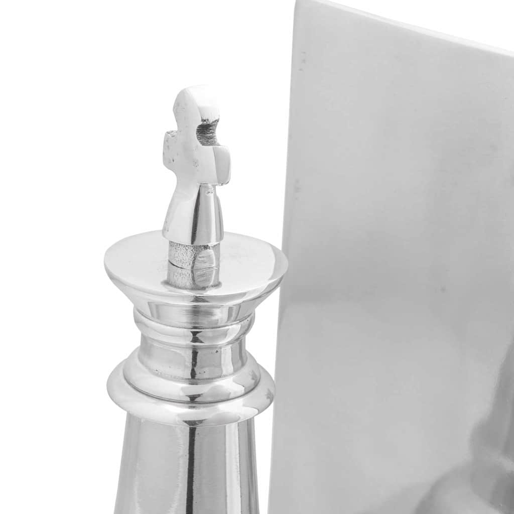 Bookends 2 pcs Silver 11 x 12 x 19.5 cm Aluminium