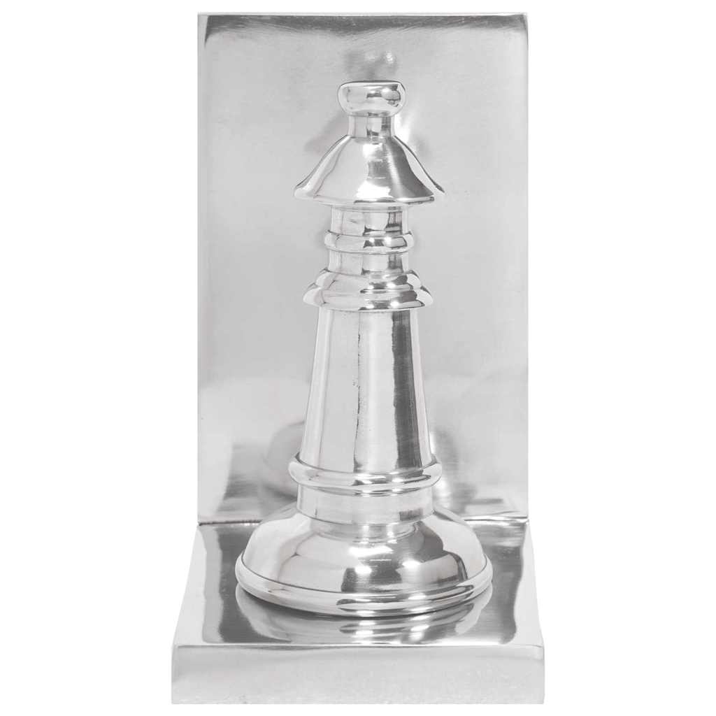 Bookends 2 pcs Silver 11 x 12 x 19.5 cm Aluminium