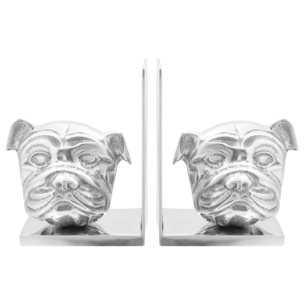 Bookends 2 pcs Silver 8 x 12 x 16.5 cm Aluminium