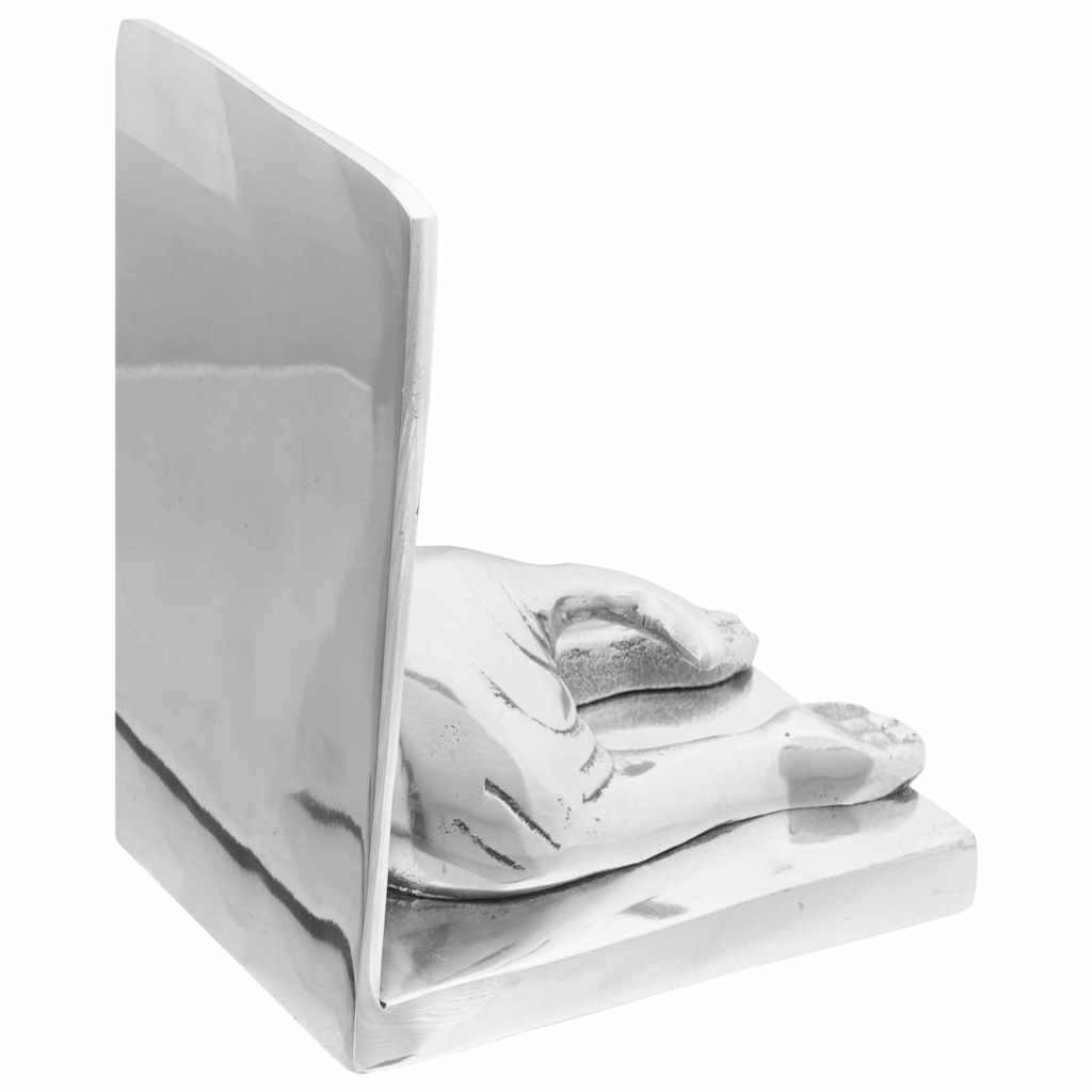 Bookends 2 pcs Silver 12 x 15 x 18 cm Aluminium