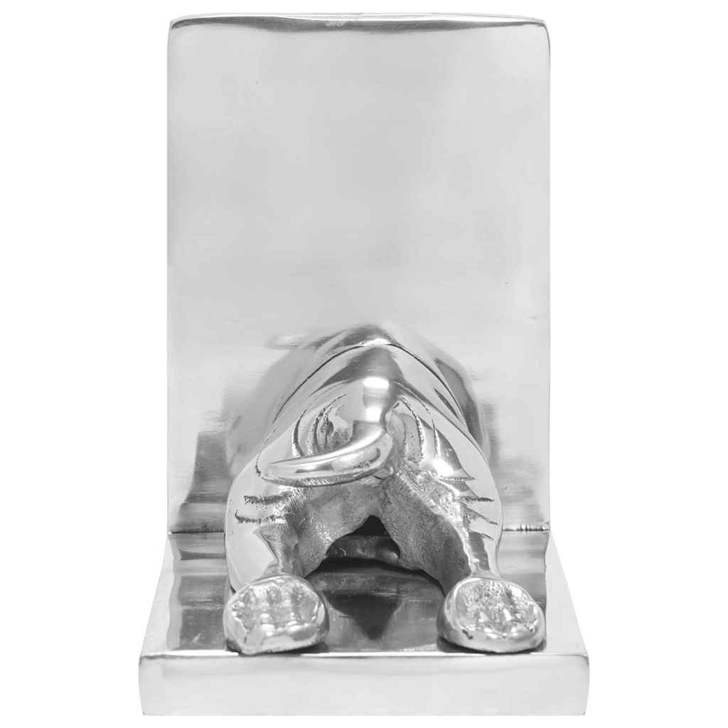 Bookends 2 pcs Silver 12 x 15 x 18 cm Aluminium