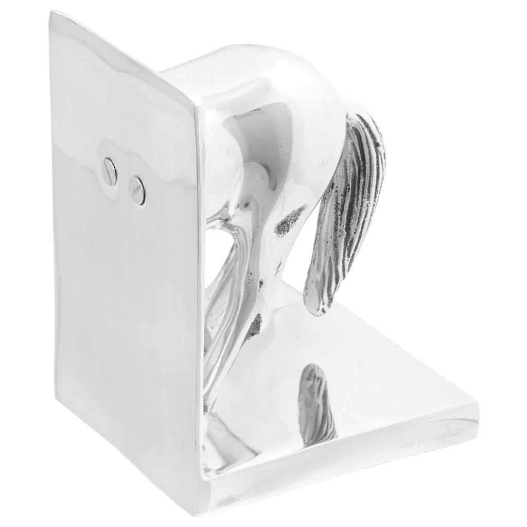 Bookends 2 pcs Silver 11 x 14 x 25 cm Aluminium