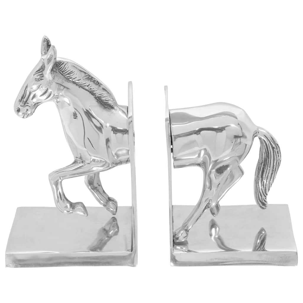 Bookends 2 pcs Silver 11 x 14 x 25 cm Aluminium