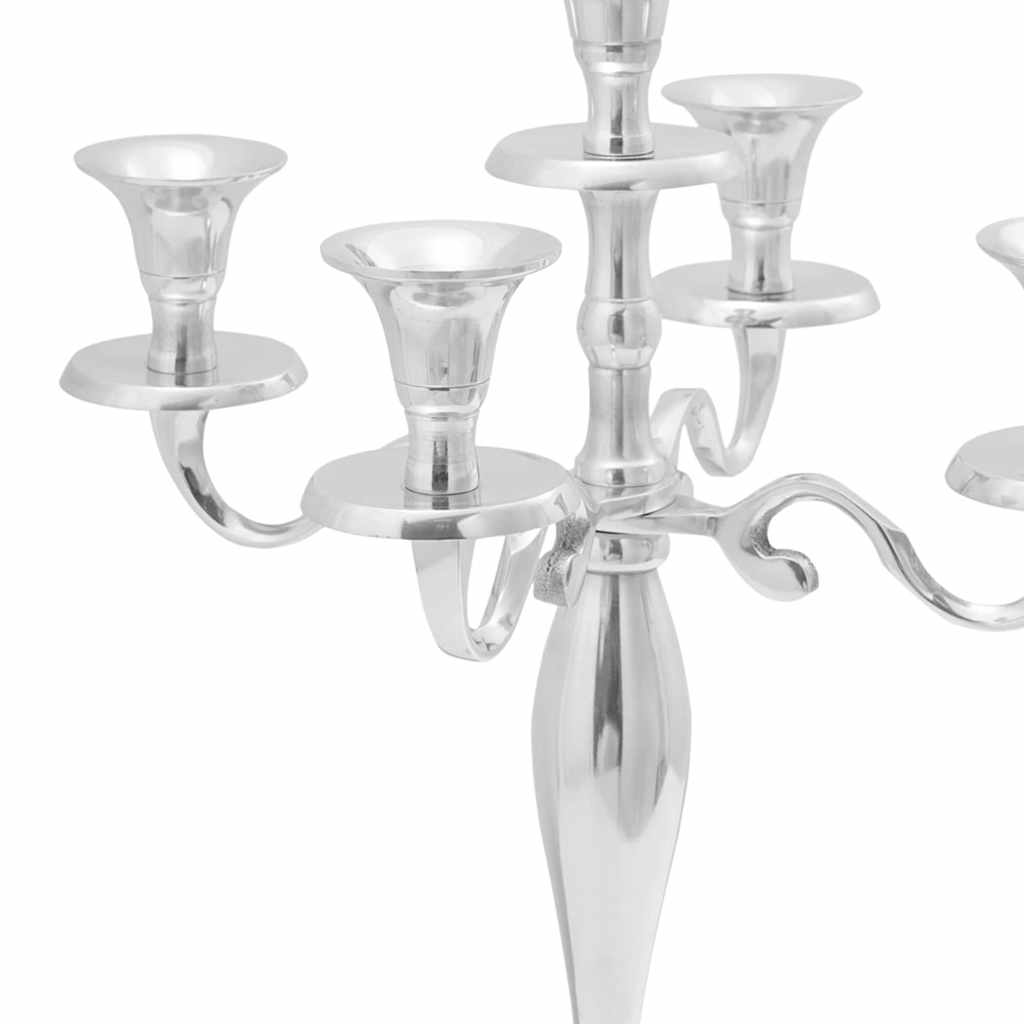 Candle Holder Silver 29 x 29 x 40 cm Aluminium