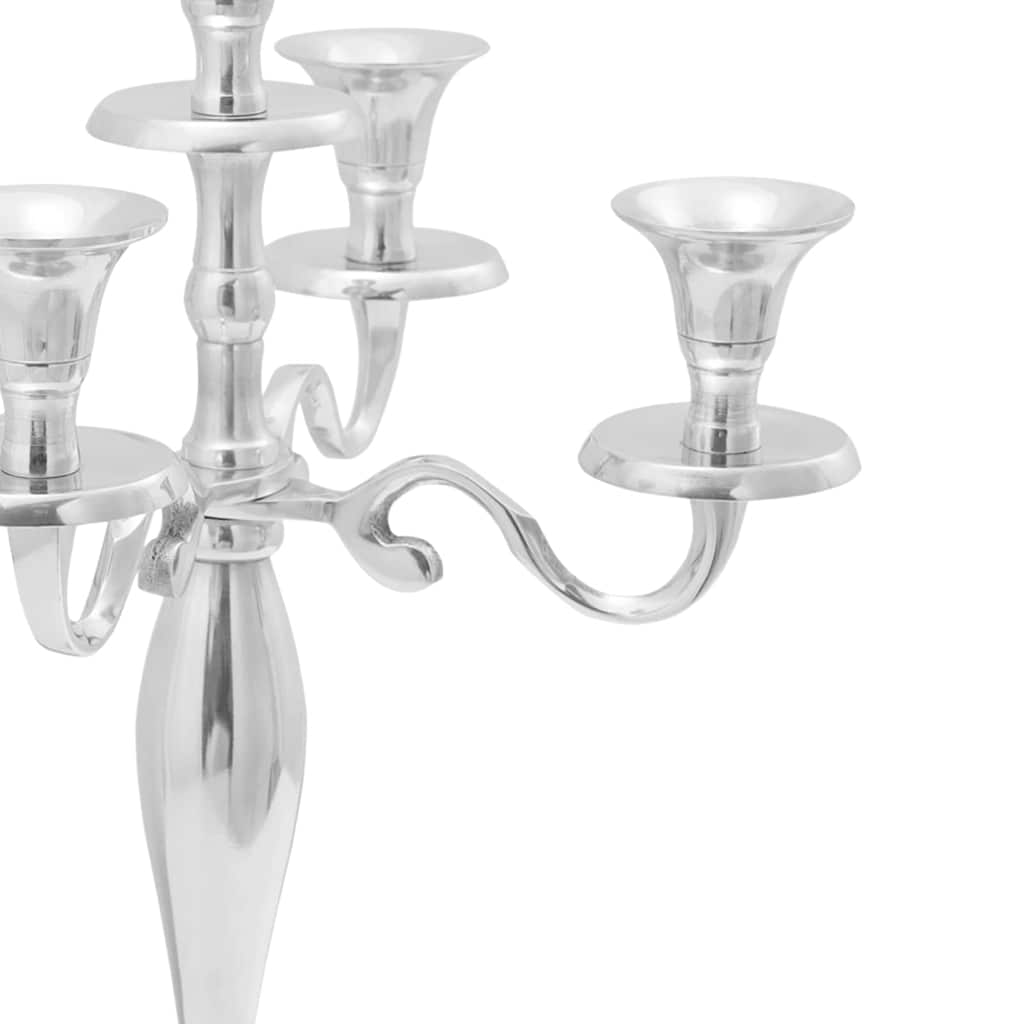 Candle Holder Silver 29 x 29 x 40 cm Aluminium