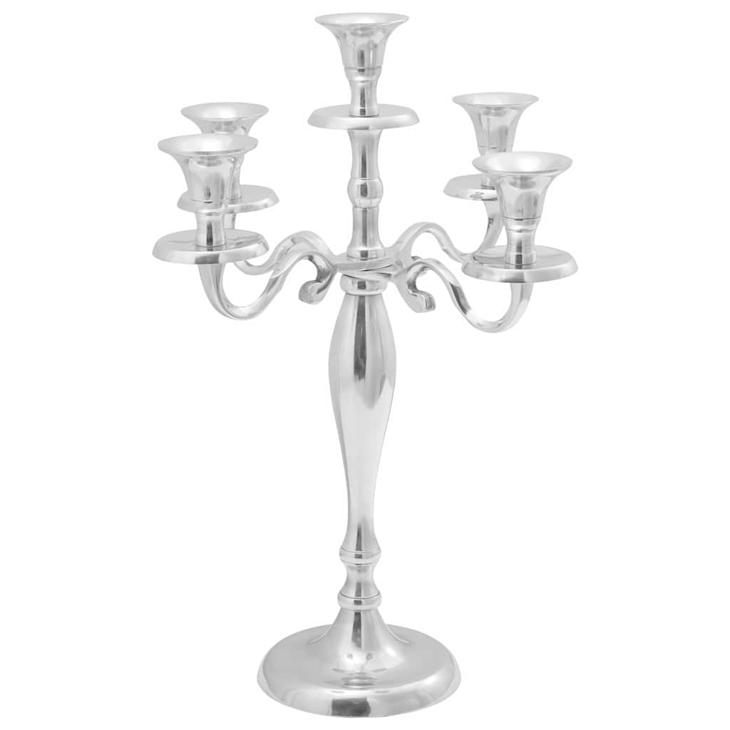 Candle Holder Silver 29 x 29 x 40 cm Aluminium