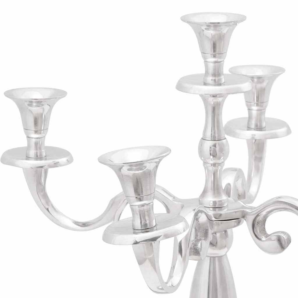 Candle Holder Silver 39 x 39 x 60 cm Aluminium