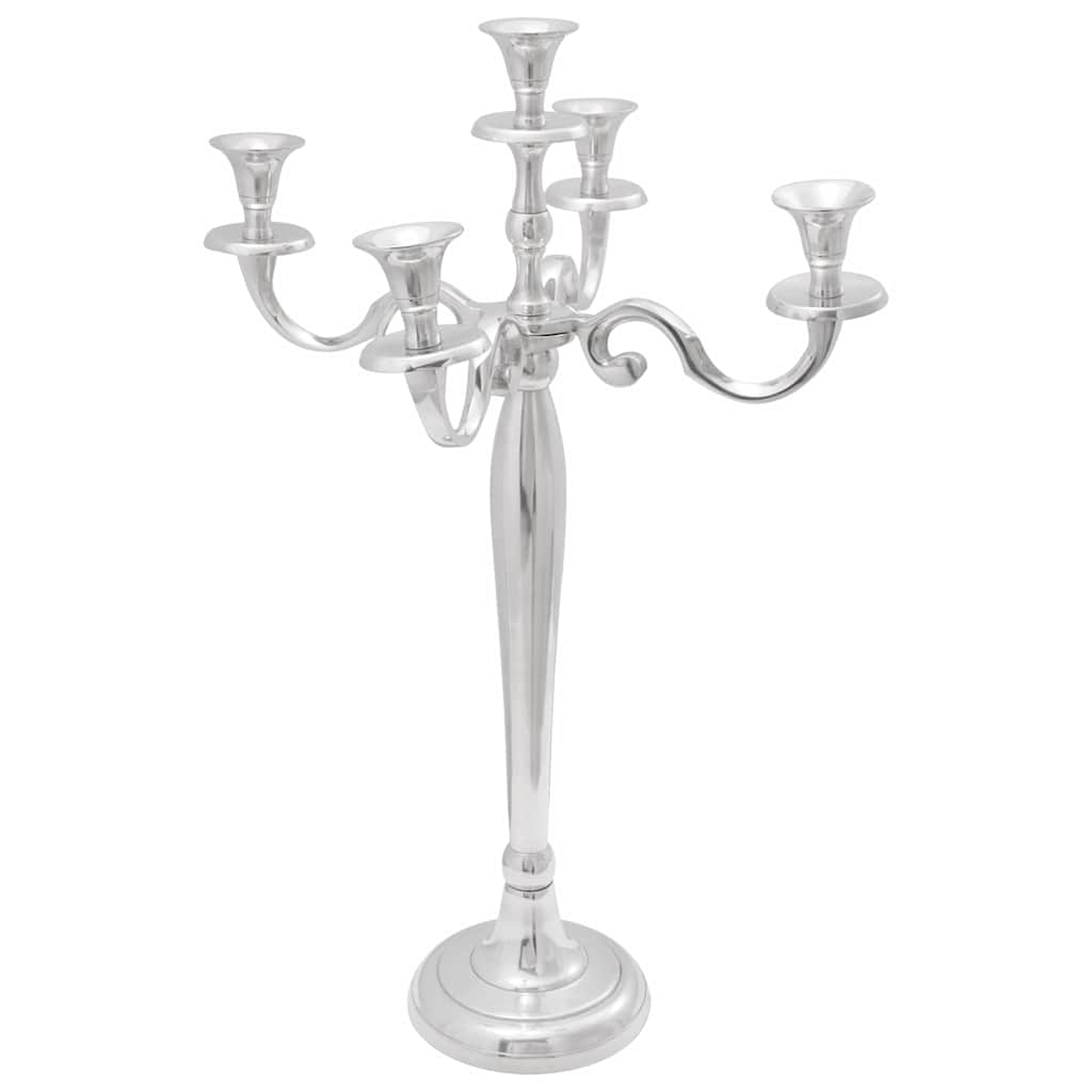 Candle Holder Silver 39 x 39 x 60 cm Aluminium