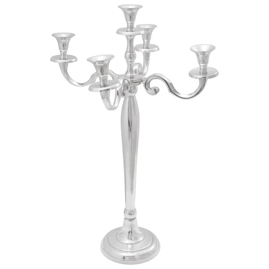 Candle Holder Silver 39 x 39 x 60 cm Aluminium