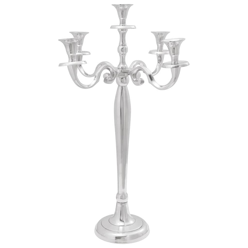 Candle Holder Silver 39 x 39 x 60 cm Aluminium