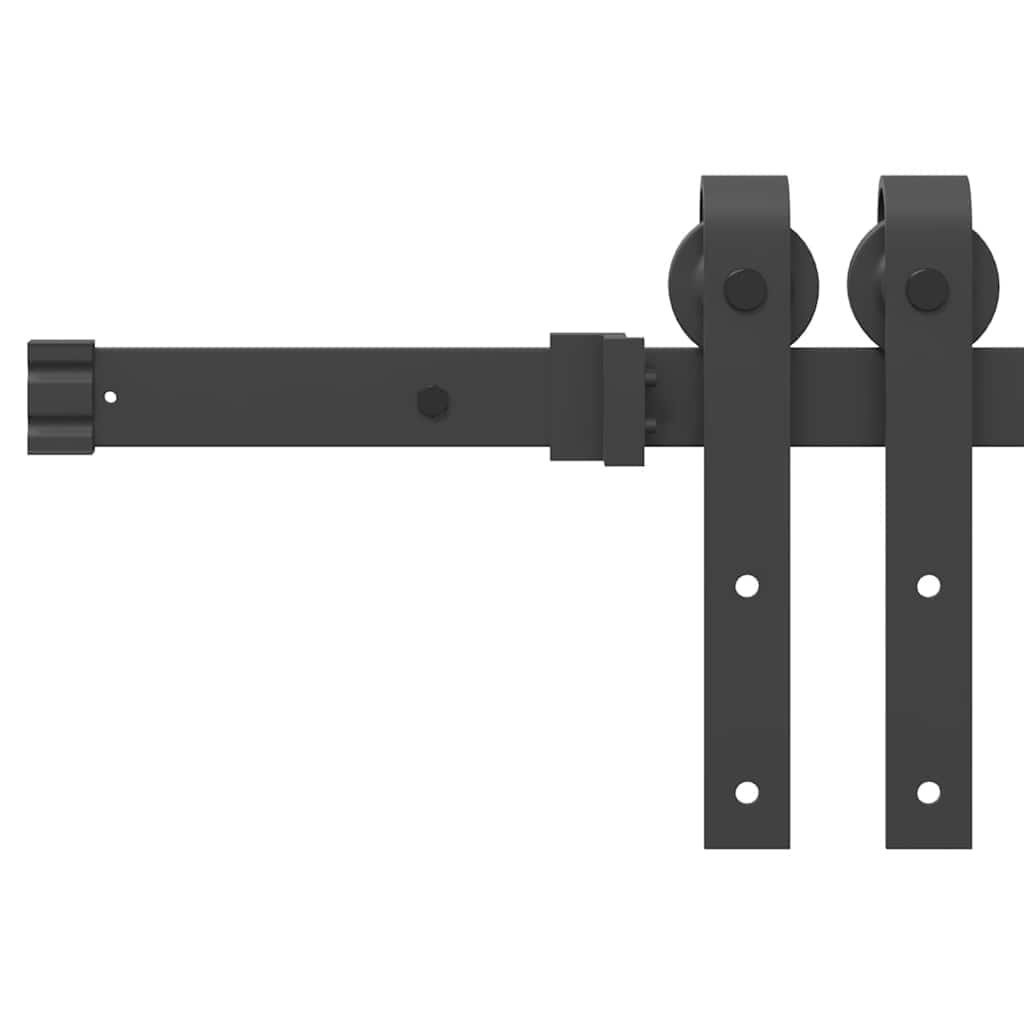 Sliding Door Manual Natural and black 83 x 202 cm