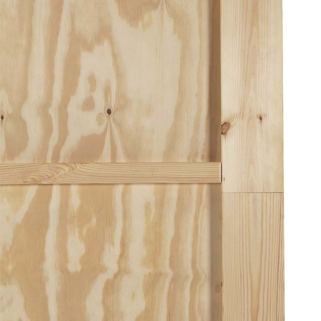 Sliding Door Manual Natural and black 83 x 202 cm