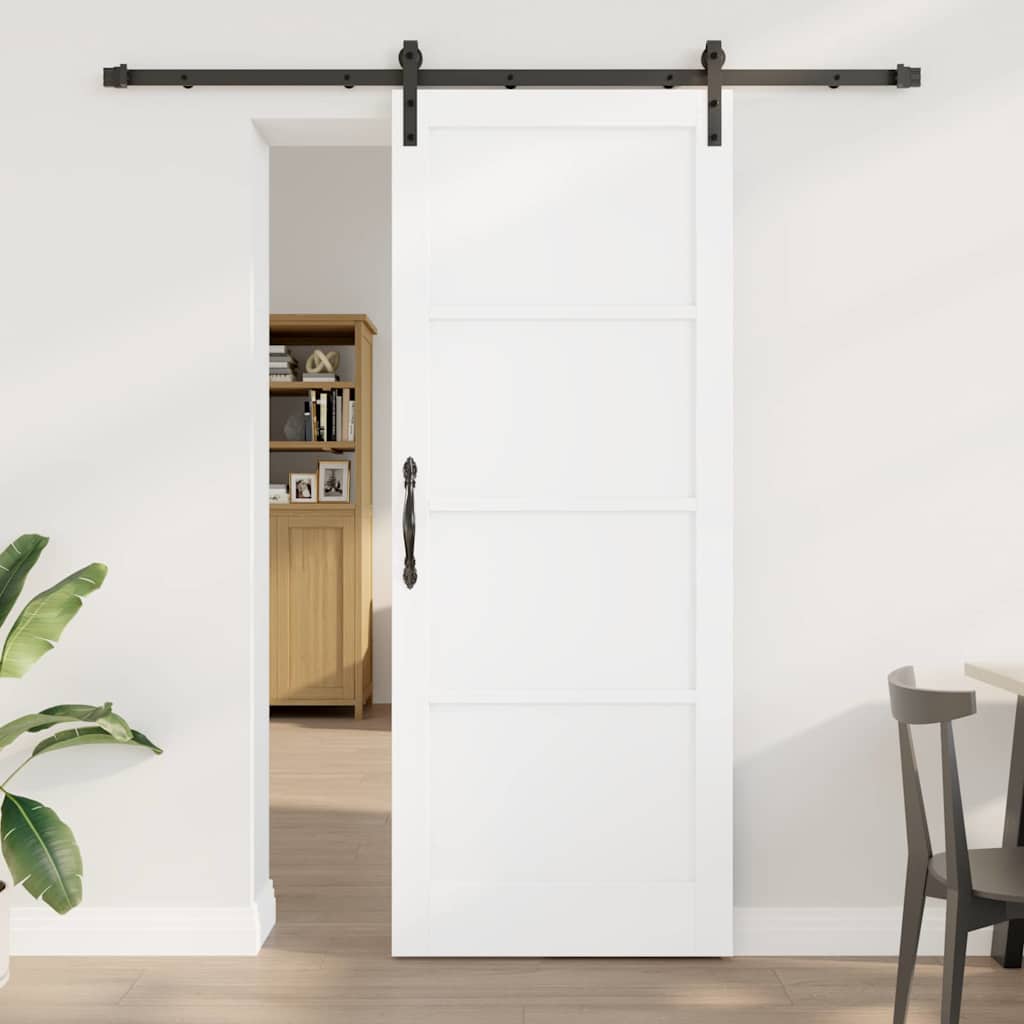 Sliding Door Manual White and black 83 x 211 cm