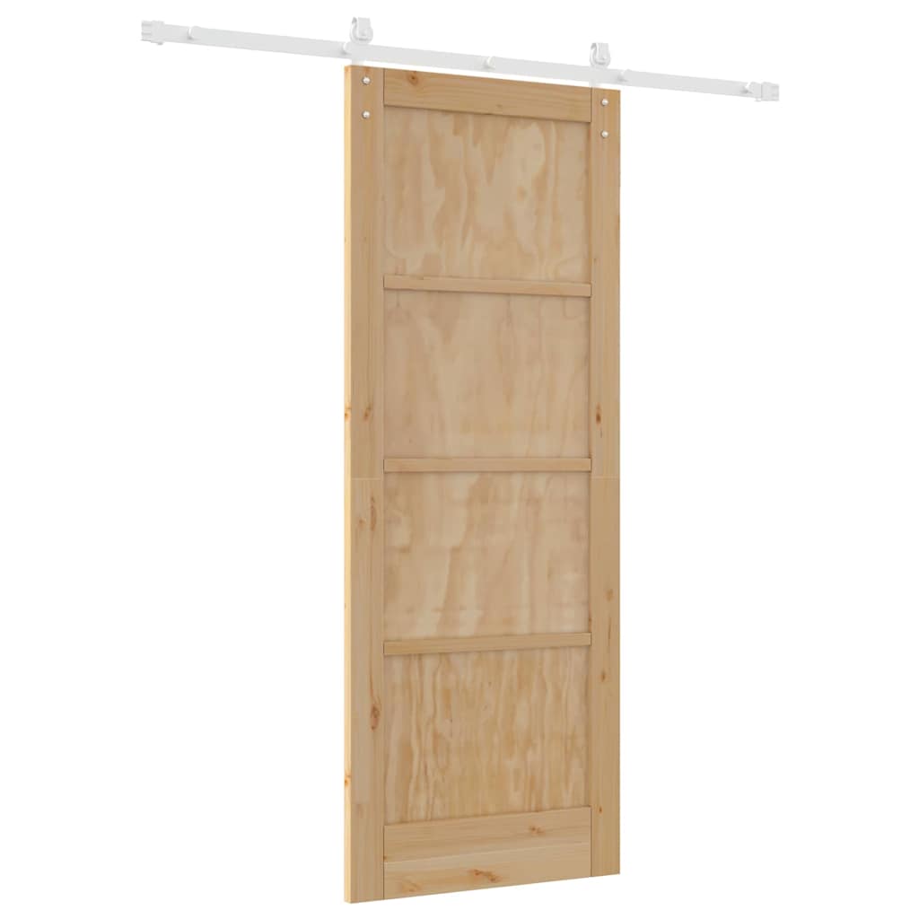 Sliding Door Manual Natural and white 78 x 202 cm