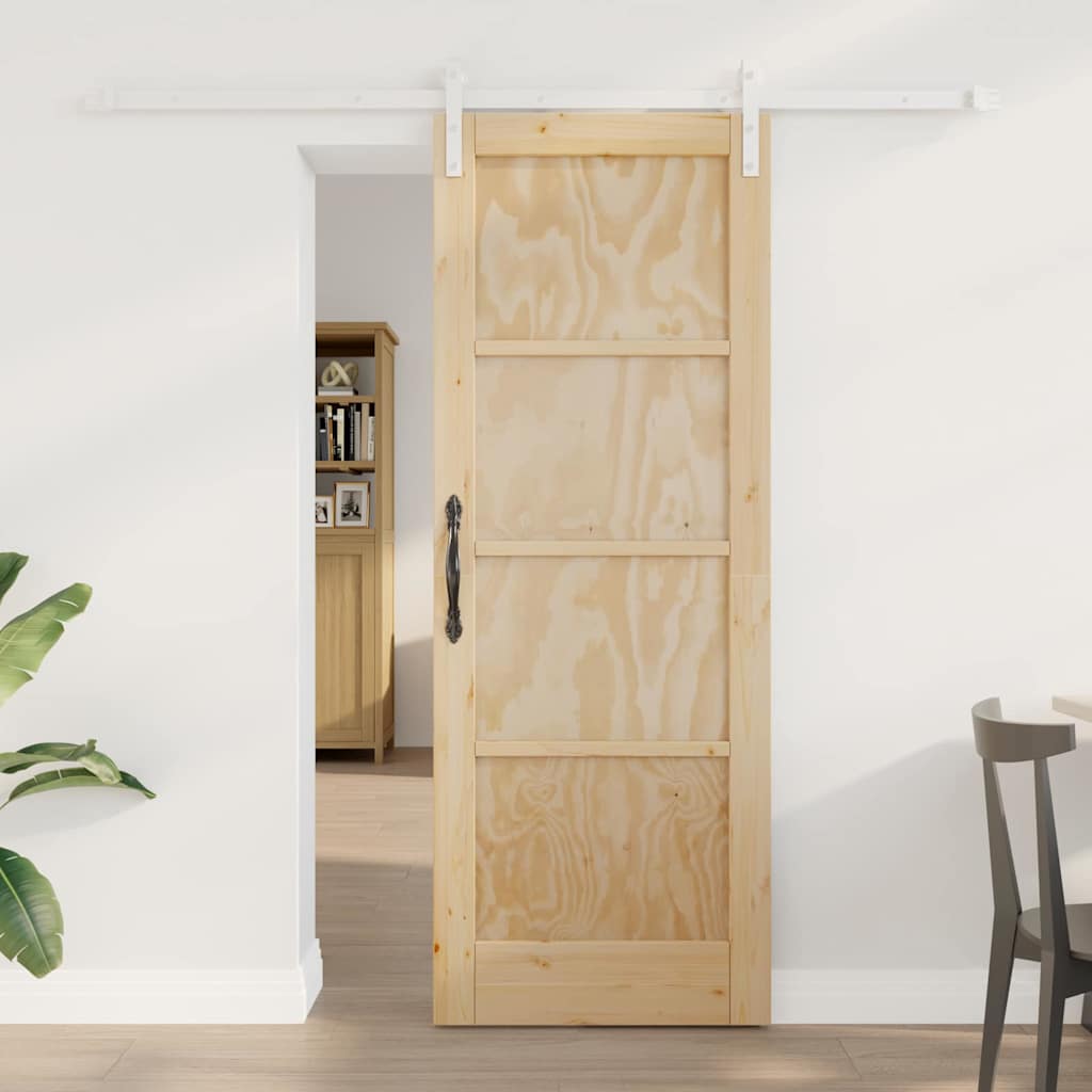 Sliding Door Manual Natural and white 73.5 x 198.5 cm