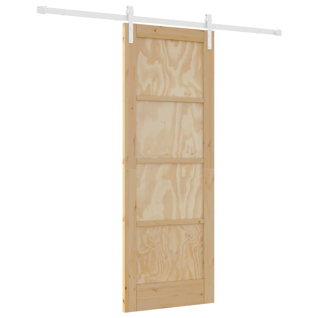 Sliding Door Manual Natural and white 73.5 x 198.5 cm