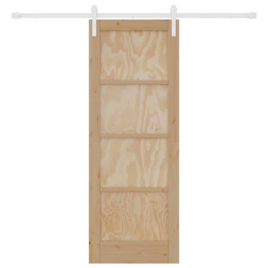 Sliding Door Manual Natural and white 73.5 x 198.5 cm