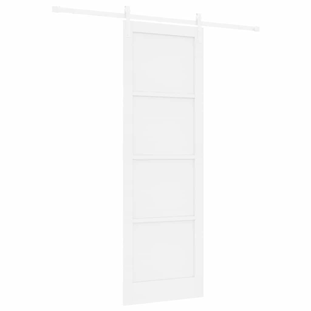 Sliding Door Manual White 78 x 232 cm Solid pine wood and steel