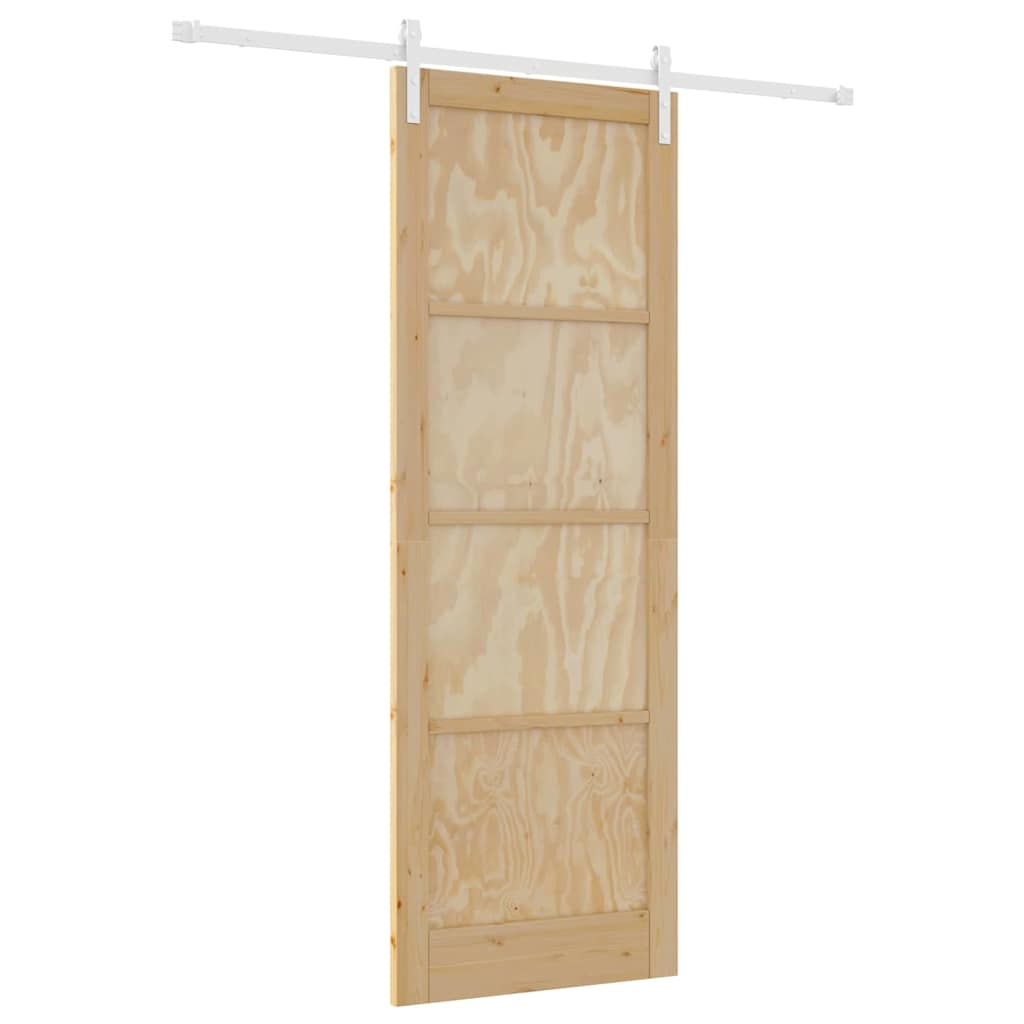 Sliding Door Manual Natural and white 83 x 232 cm