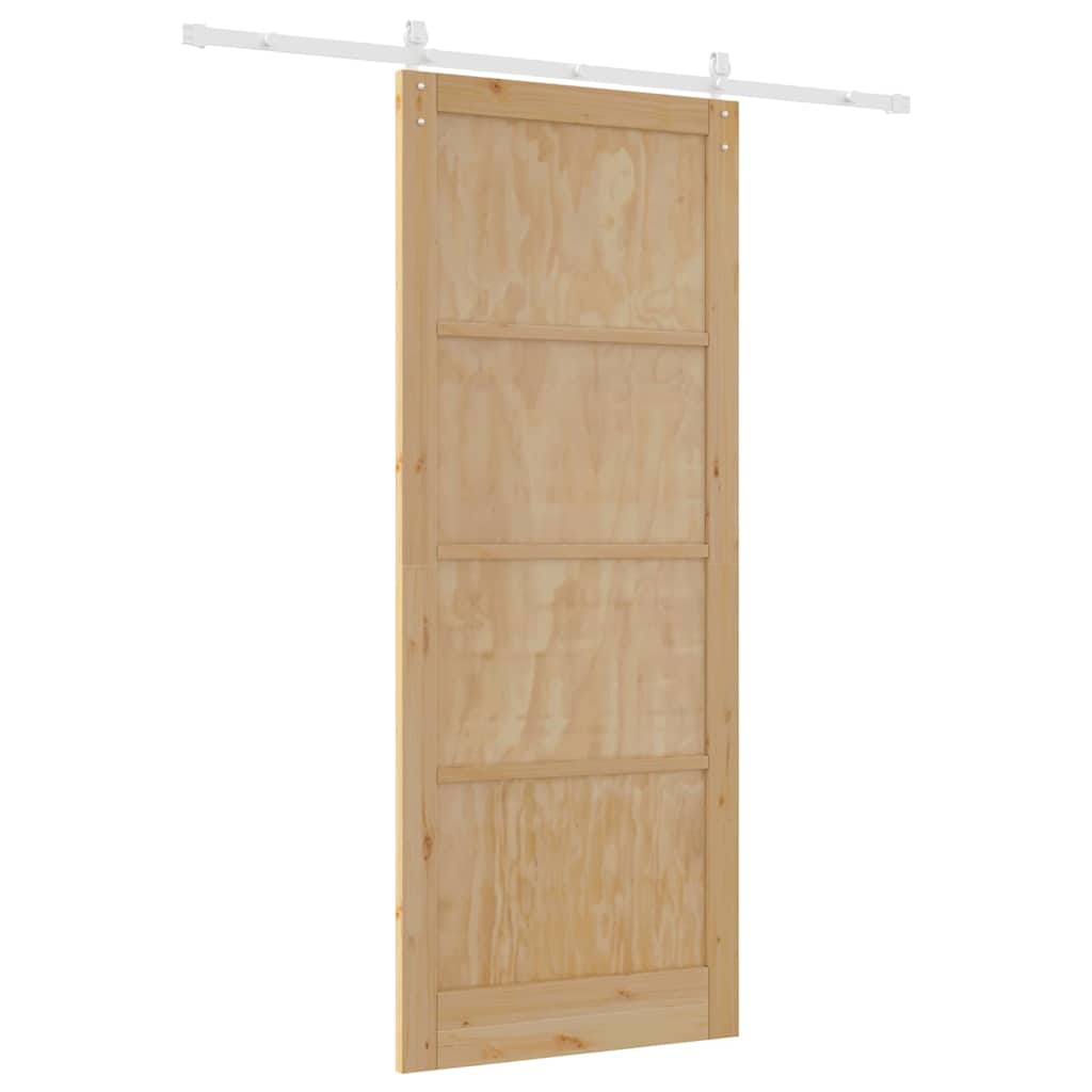 Sliding Door Manual Natural and white 93 x 232 cm