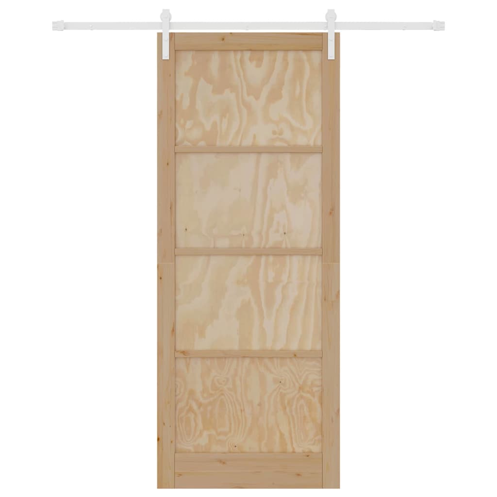 Sliding Door Manual Natural and white 93 x 232 cm