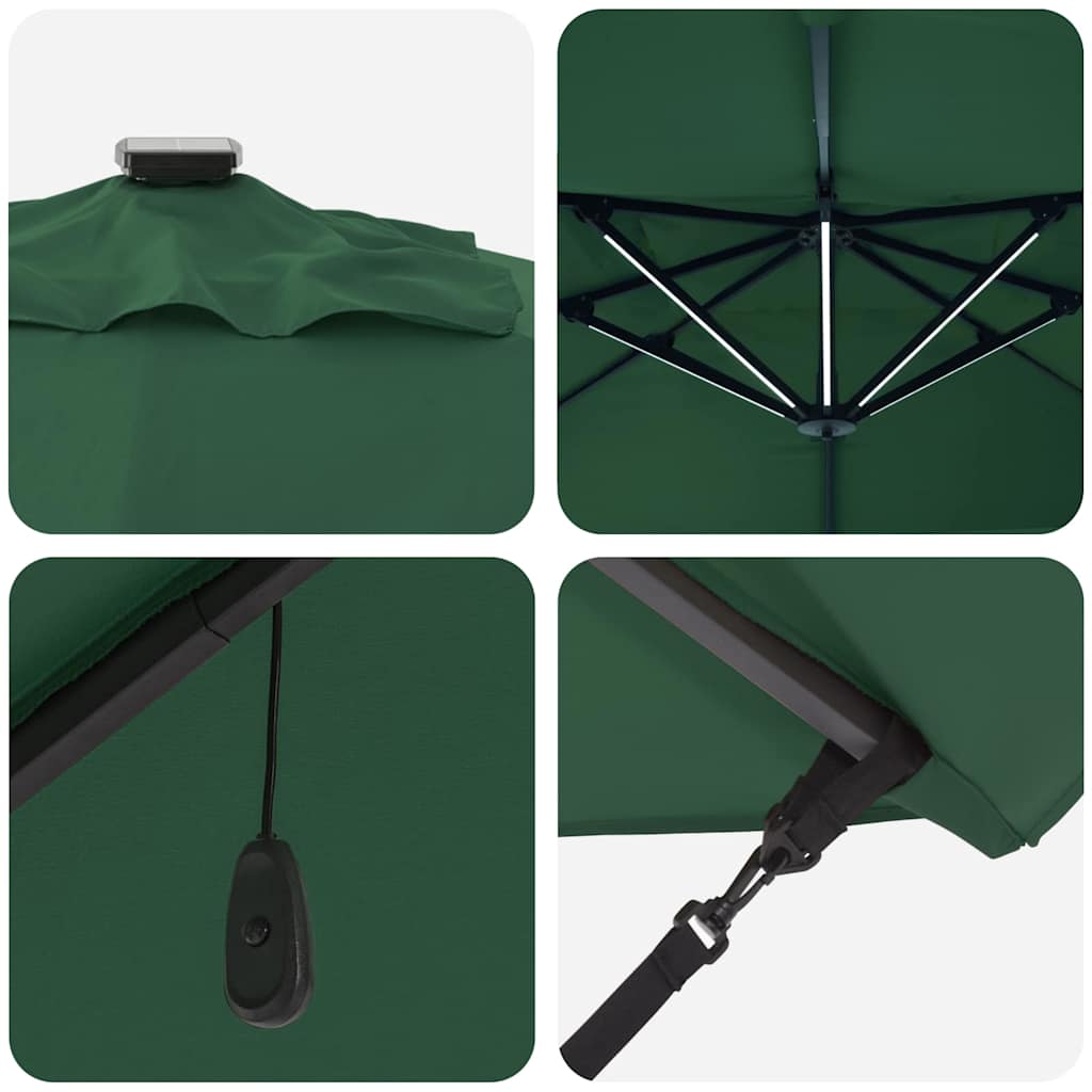 Cantilever Roma Parasol Green and Black 352 x 251 x 265 cm