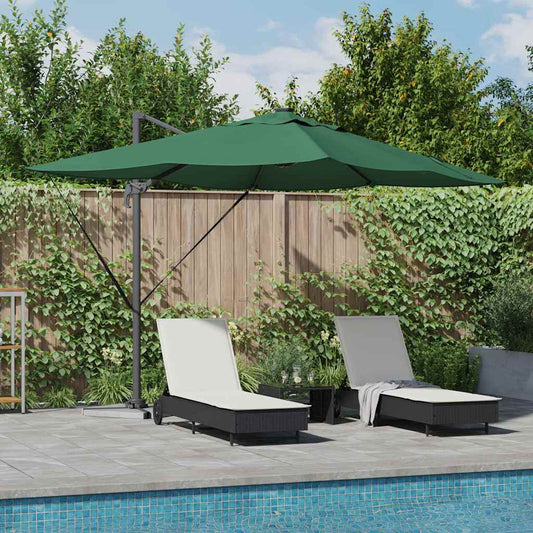 Cantilever Roma Parasol Green and Black 352 x 251 x 265 cm