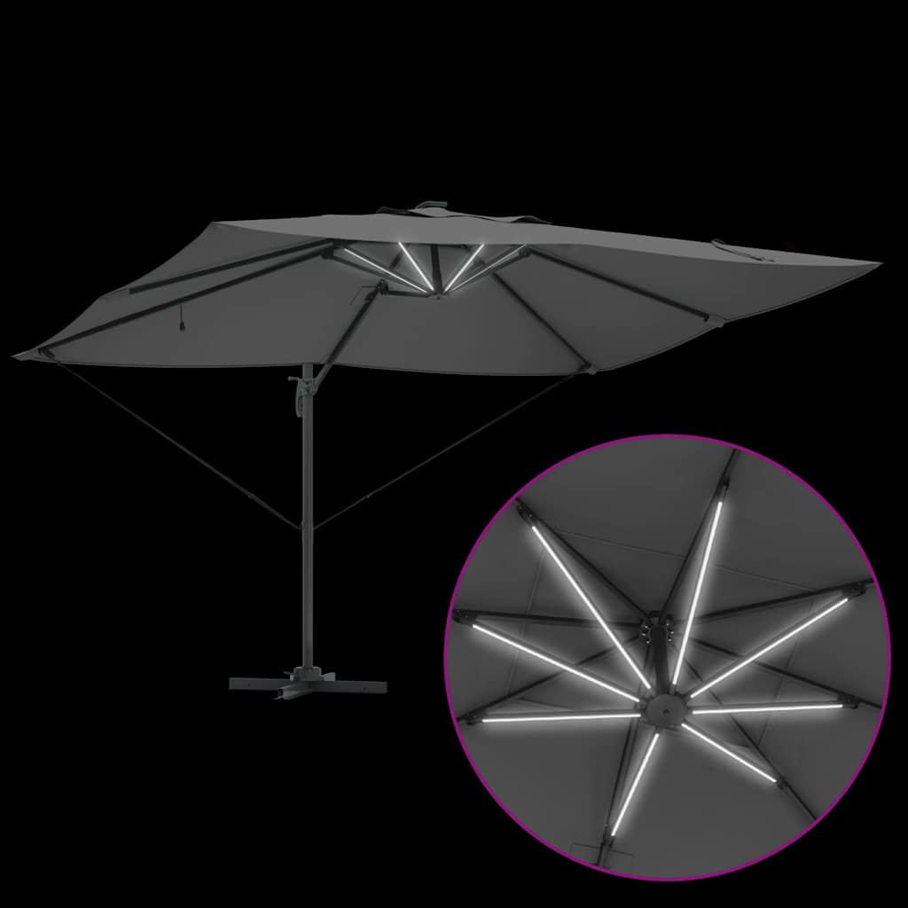 Cantilever Roma Parasol Anthracite and Black 352 x 251 x 265 cm