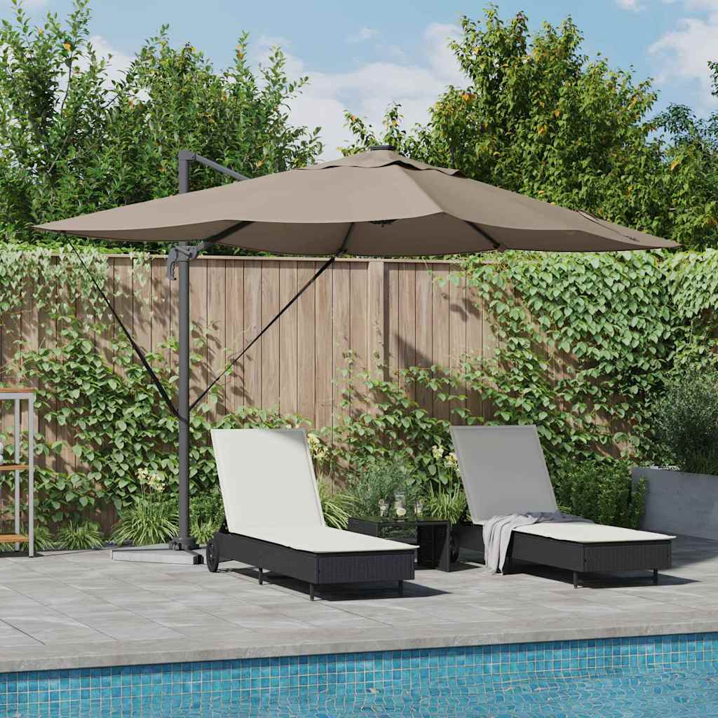 Cantilever Roma Parasol Taupe and Black 352 x 251 x 265 cm