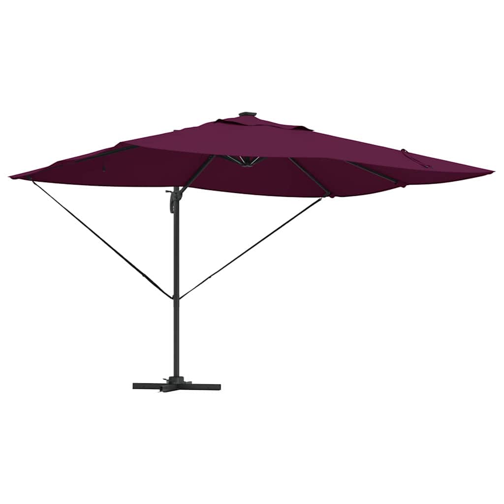 Cantilever Roma Parasol Manual Red and Black 352 x 251 x 265 cm