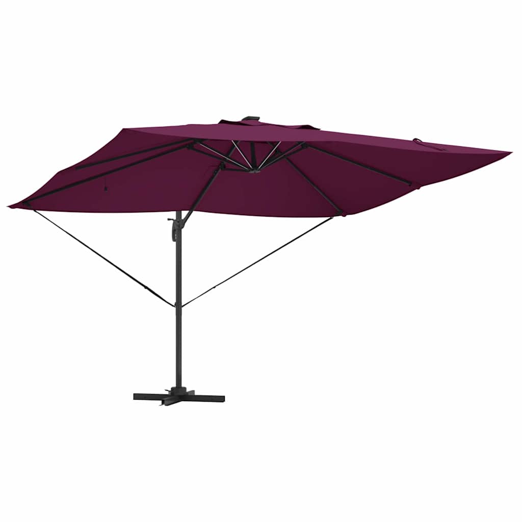 Cantilever Roma Parasol Manual Red and Black 352 x 251 x 265 cm