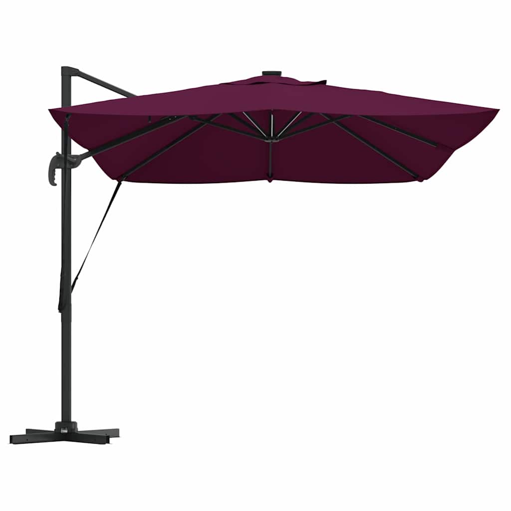 Cantilever Roma Parasol Manual Red and Black 352 x 251 x 265 cm