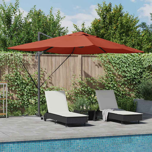 Cantilever Roma Parasol Manual Red and Black 352 x 251 x 265 cm