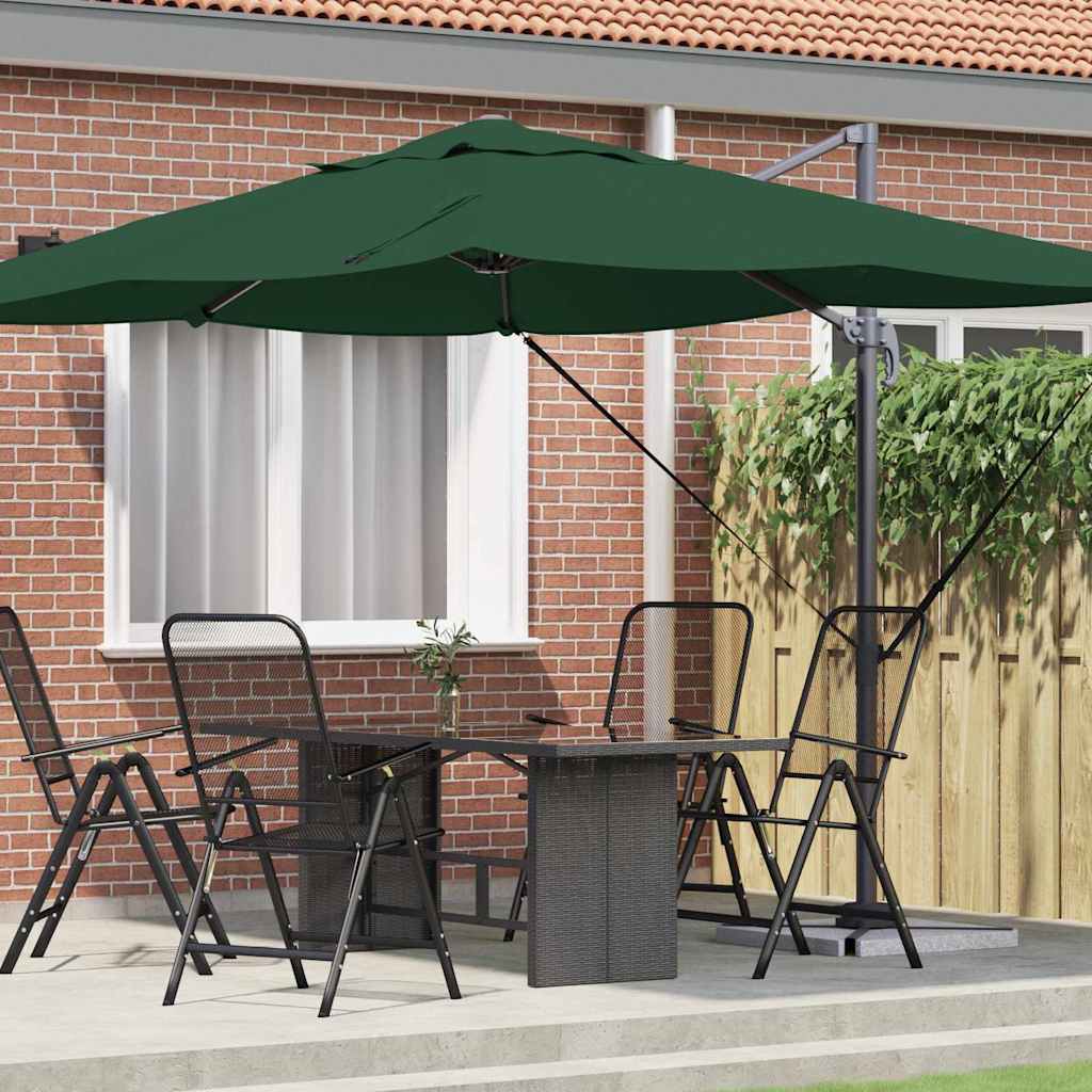 Cantilever Roma Parasol Green and Black 352 x 251 x 260 cm
