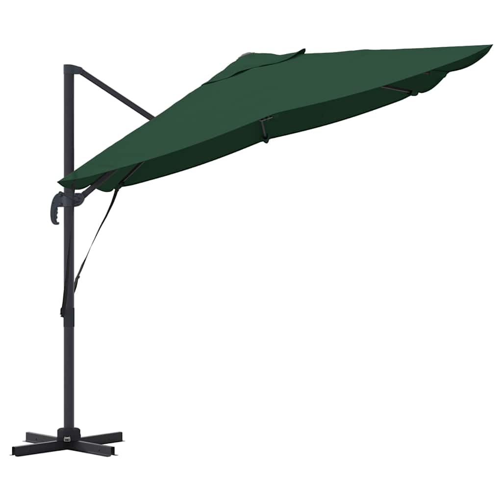 Cantilever Roma Parasol Green and Black 352 x 251 x 260 cm