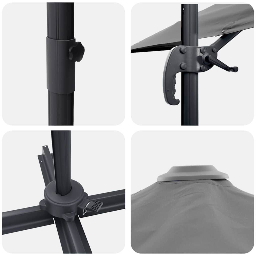 Cantilever Roma Parasol Anthracite and Black 352 x 251 x 260 cm
