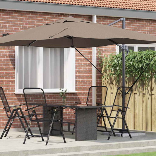 Cantilever Roma Parasol Taupe and Black 352 x 251 x 260 cm