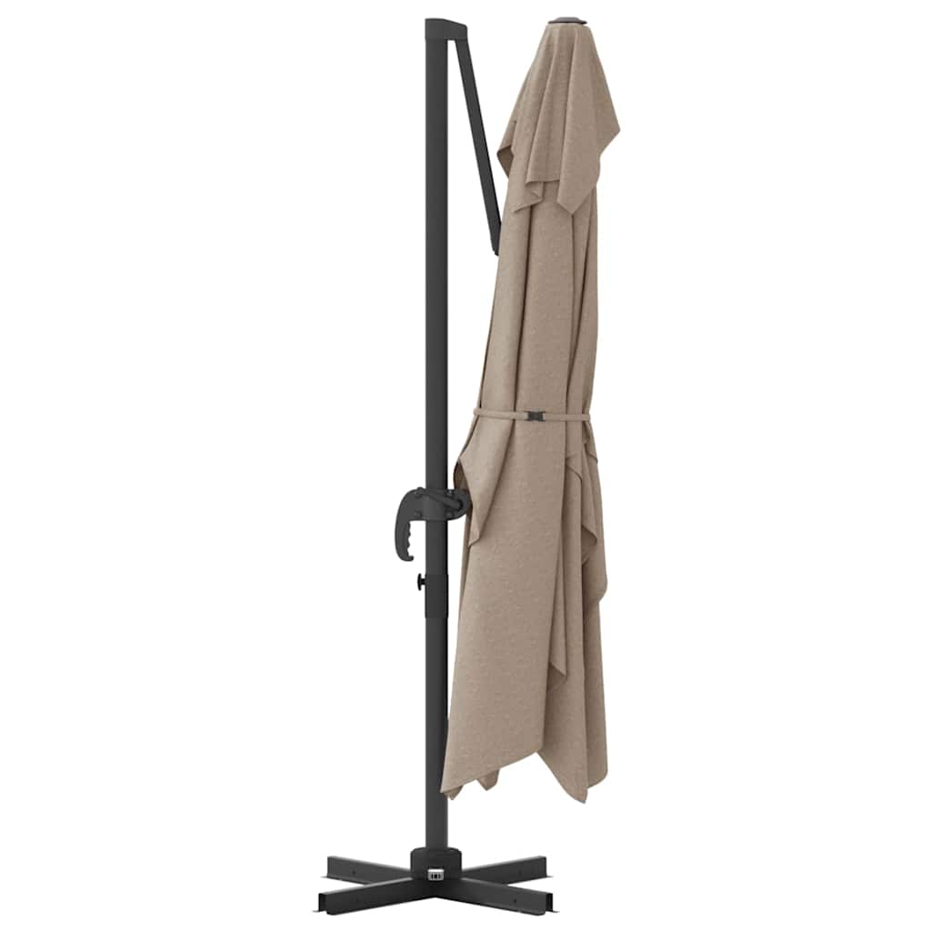 Cantilever Roma Parasol Taupe and Black 352 x 251 x 260 cm
