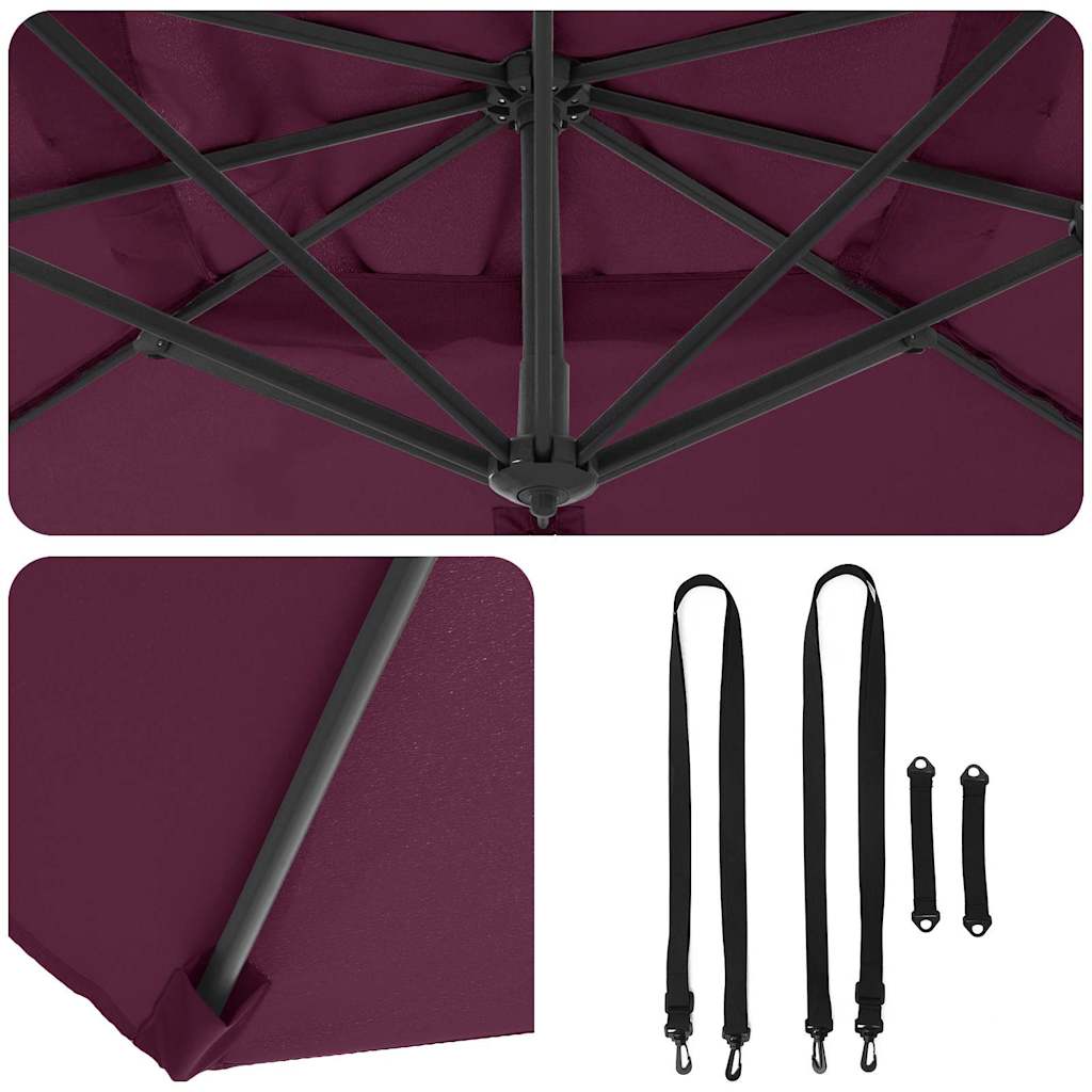 Cantilever Roma Parasol Red and Black 352 x 251 x 260 cm