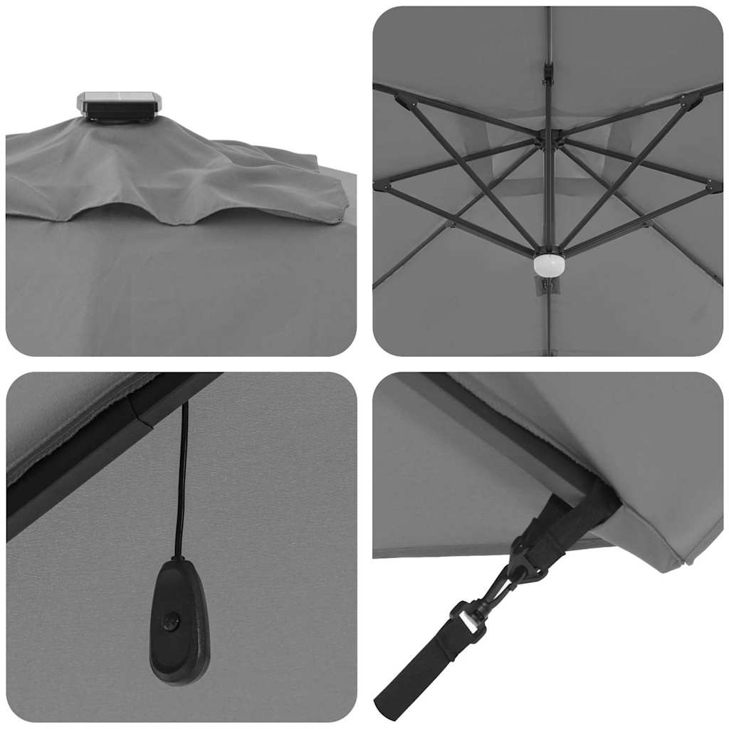 Cantilever Roma Parasol Anthracite and Black 352 x 251 x 265 cm