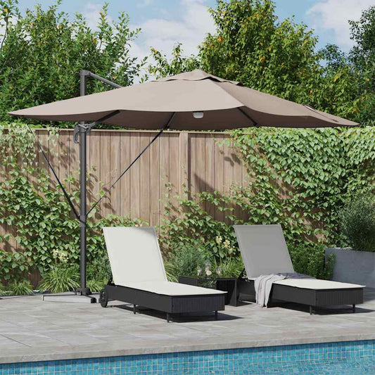 Cantilever Roma Parasol Taupe and Black 352 x 251 x 265 cm