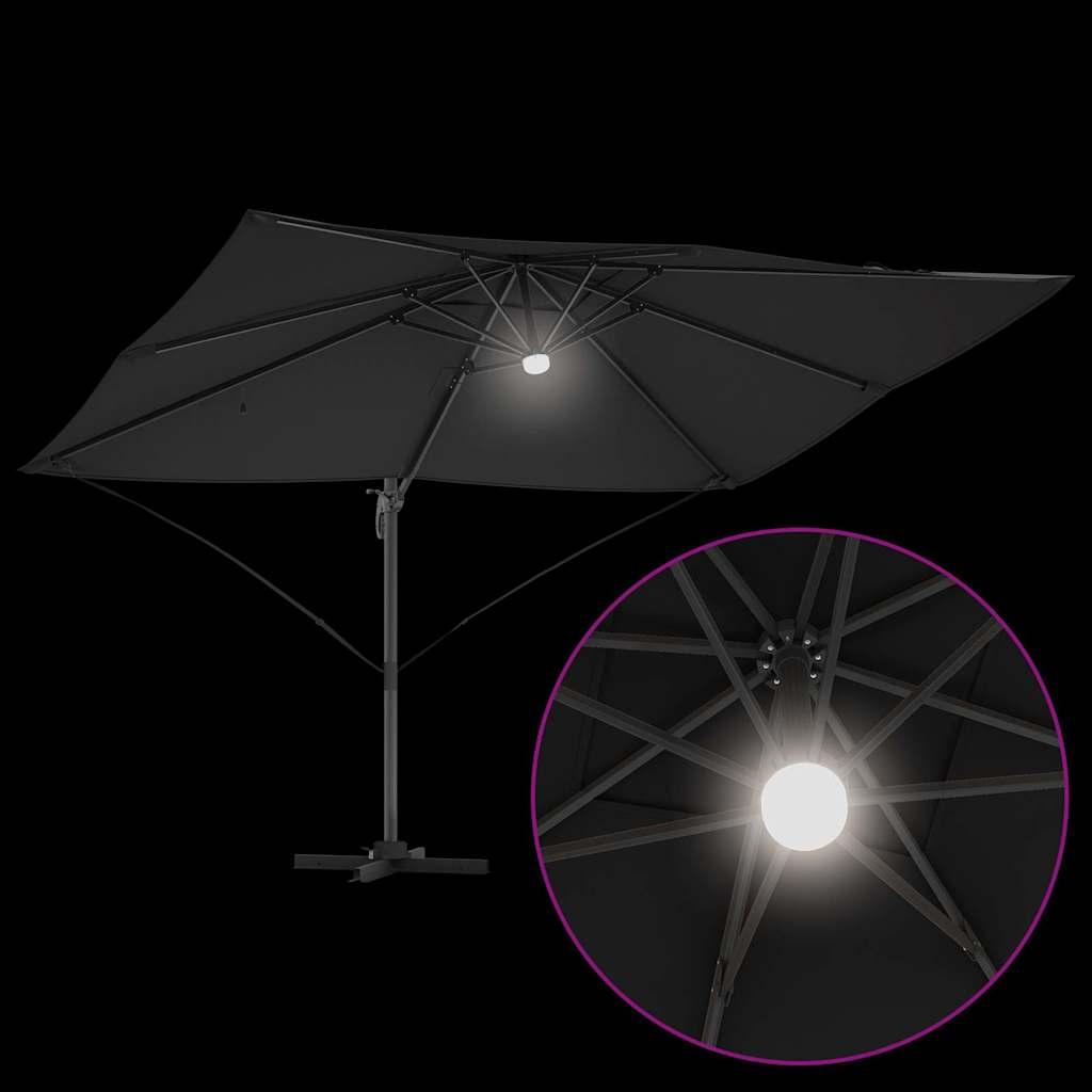 Cantilever Roma Parasol Black and Black 352 x 251 x 265 cm
