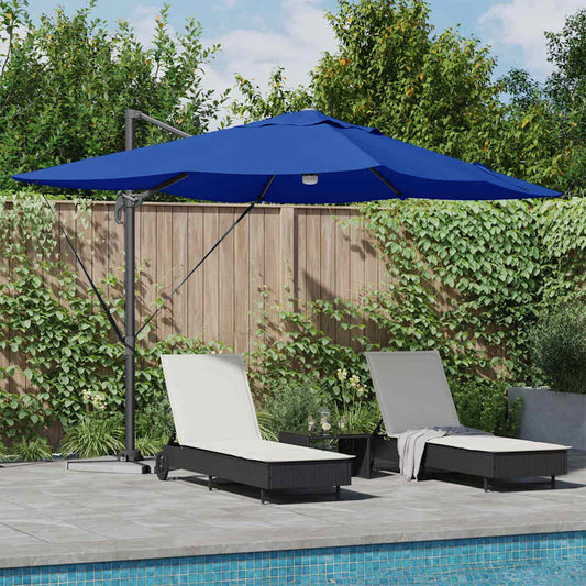 Cantilever Roma Parasol Blue and Black 352 x 251 x 265 cm
