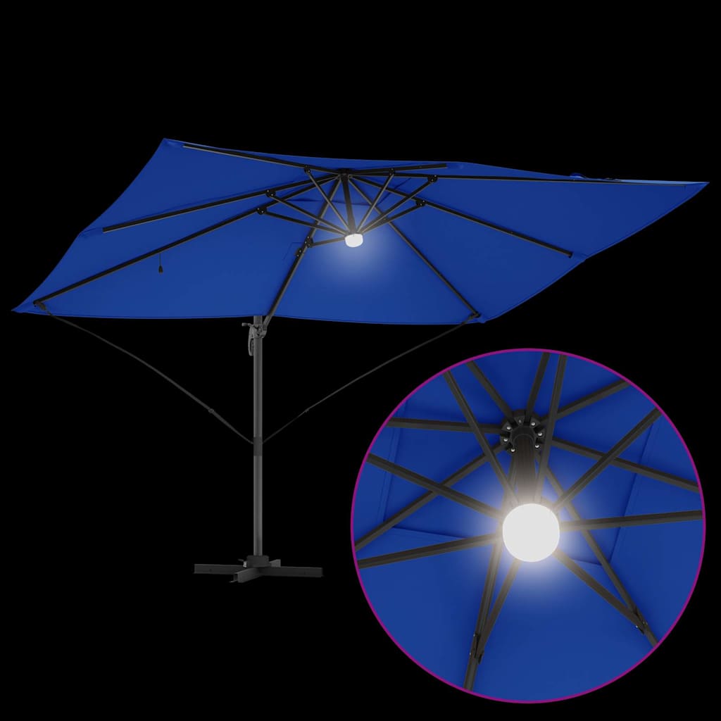 Cantilever Roma Parasol Blue and Black 352 x 251 x 265 cm