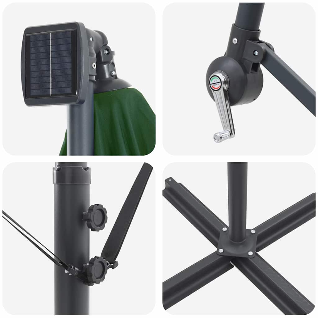 Cantilever Banana Parasol Green 294 x 294 x 248 cm