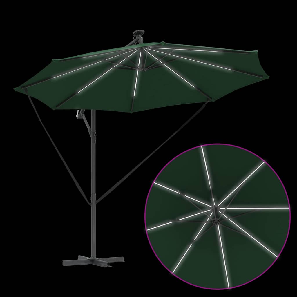 Cantilever Banana Parasol Green 294 x 294 x 248 cm