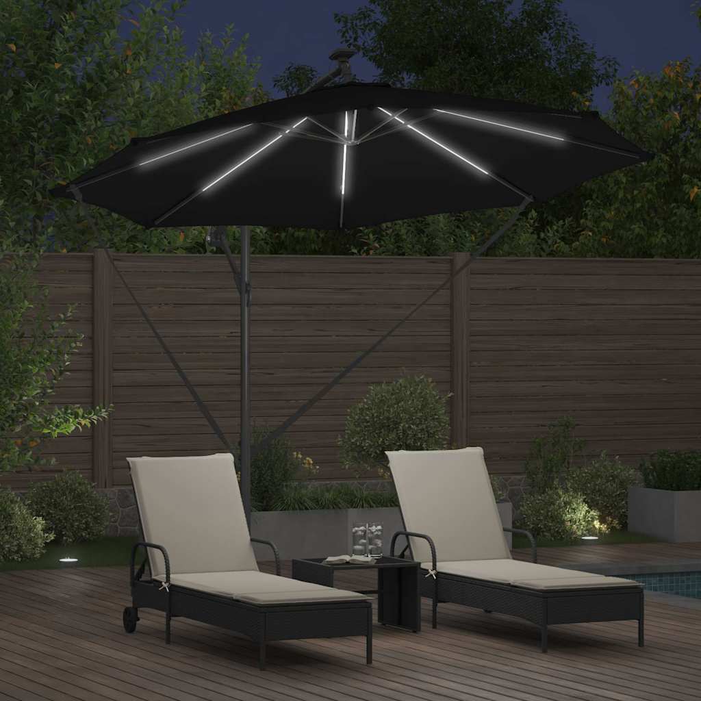 Cantilever Banana Parasol Black 294 x 294 x 248 cm