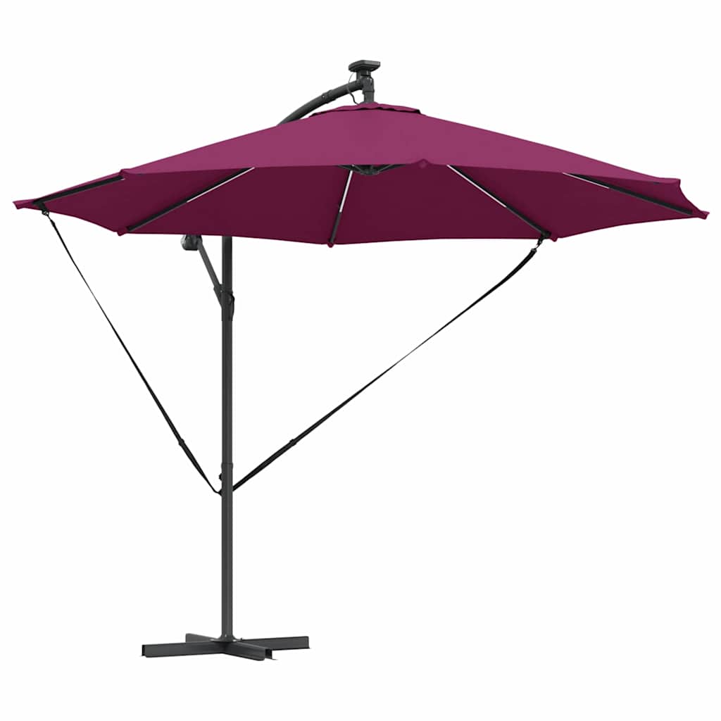 Cantilever Banana Parasol Bordeaux red 294 x 294 x 248 cm